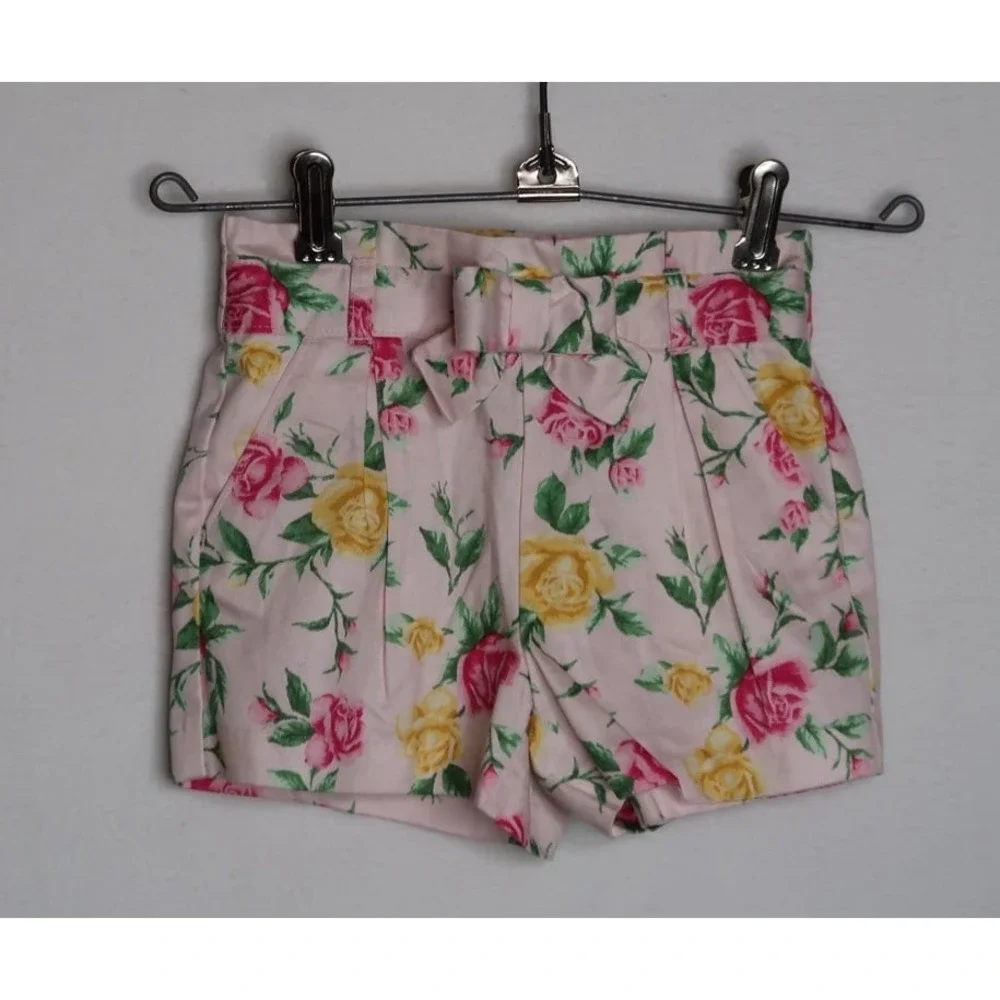 Janie and Jack Garden Rose Floral Paperbag Shorts Girls 2T Spring Summer‎ NWT